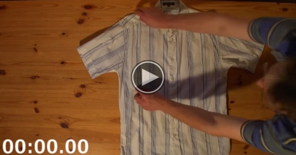 Look How to Fold a Shirt in Under 2 Seconds. Brilliant!