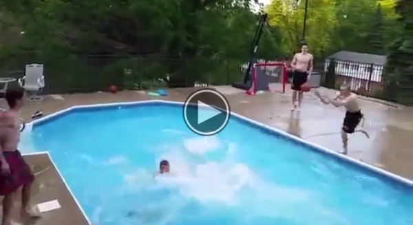 What These Kids Do At The Pool Will Make Your Head Spin.
