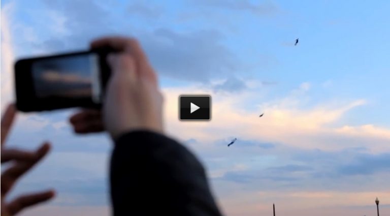 Flying People Spotted Over NYC.