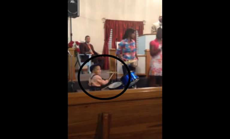2yo Rocking Out On The Drums In Church Is Incredibly Amazing..