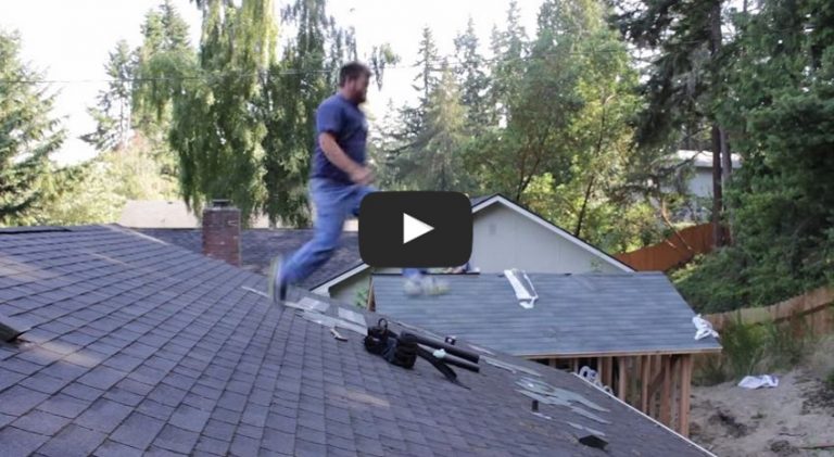 What This Roofer Does On Top Of This House Is Insanely Crazy