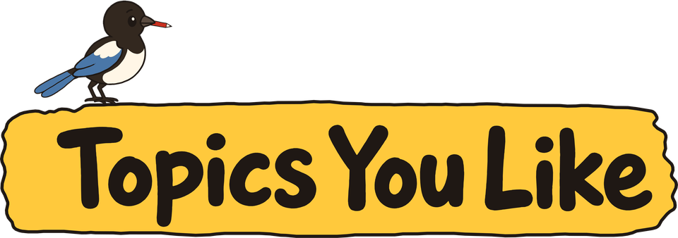 Topics You Like logo with Glint the magpie
